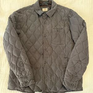 Marine Layer Gray Quilted Shirt Jacket